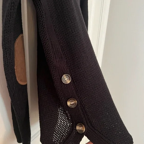 Women's Black layering  Sweater with Button Detail - Picture 2 of 5